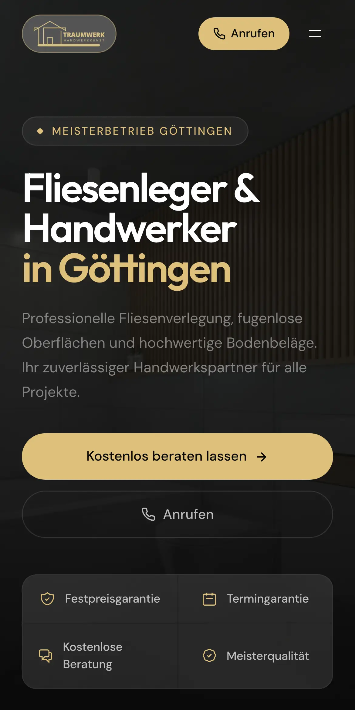 Handwerkskunst Göttingen auf dem Telefon