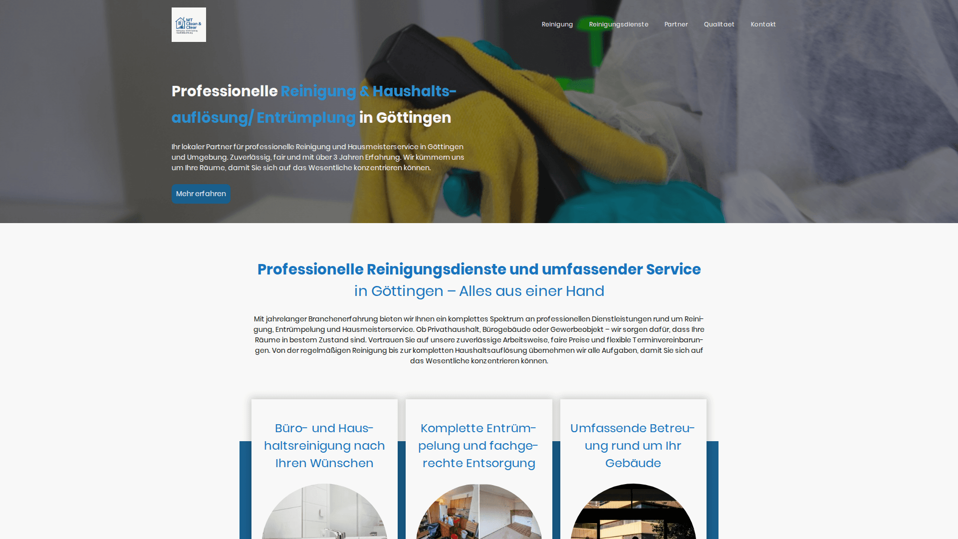 Digitale Präsenz für mtClean Service